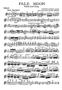 Logan - Indian love song for violin - Instrument part - First page